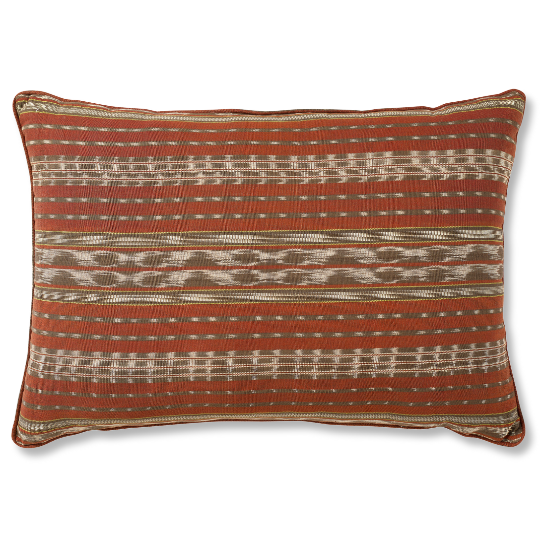 COUSSIN NUAGE - IKAT TERRACOTTA KAKI